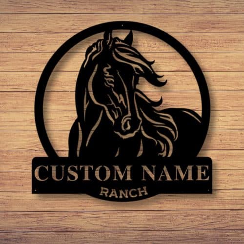 Customizable Horse Ranch Sign – A stylish gift for horse owners