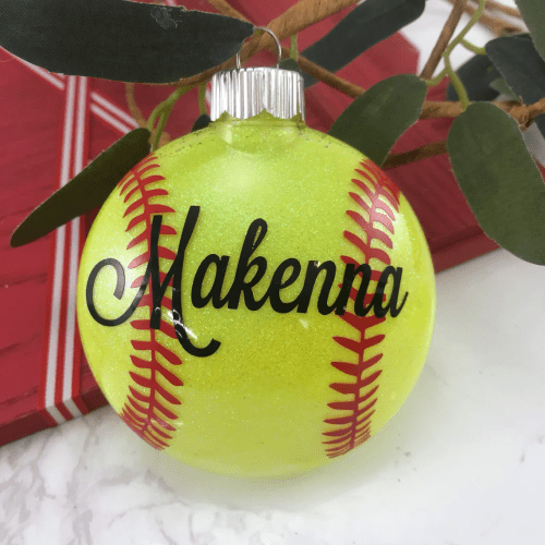 Christmas Ornaments – Personalized softball gifts