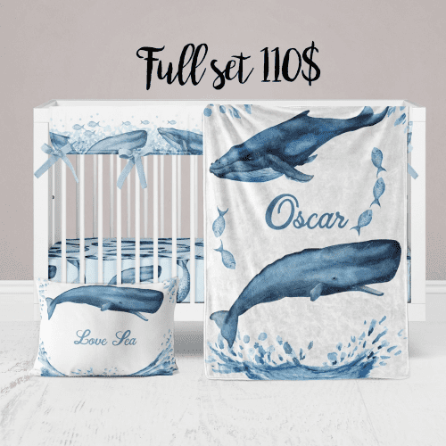 Crib Set – Whale baby gifts