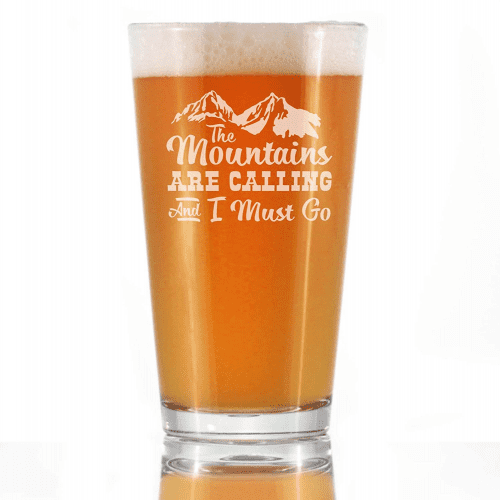 Mountains Pint Glasses – Snowboarding gifts for him