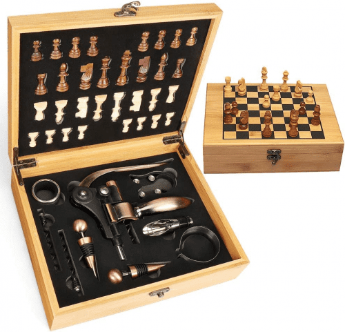 Wine Accessories and Chess Set – Chess gifts for wine lovers