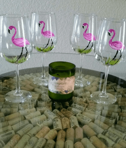 Wine Glasses – Flamingo themed gifts