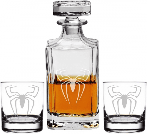 Engraved Decanter – Spidey gift for adults