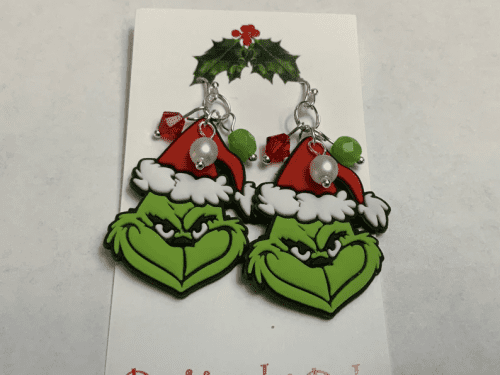 Grinch Earrings – Stocking stuffers that begin with G
