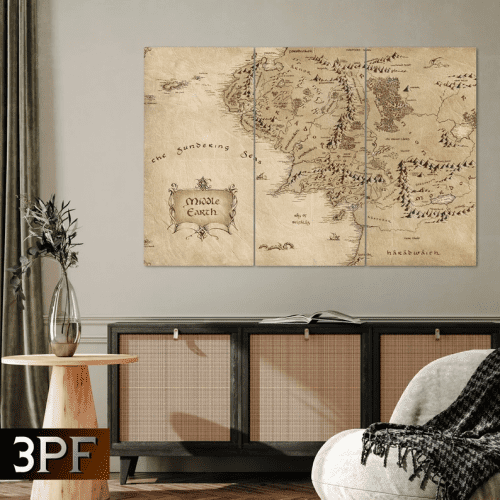 Map of Middle Earth – Lotr gifts for the home