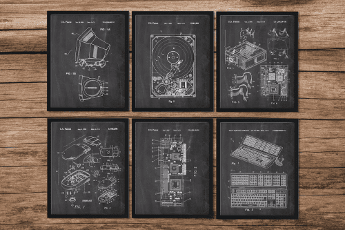 Patent Print Wall Art – Home decor housewarming gift idea for engineers