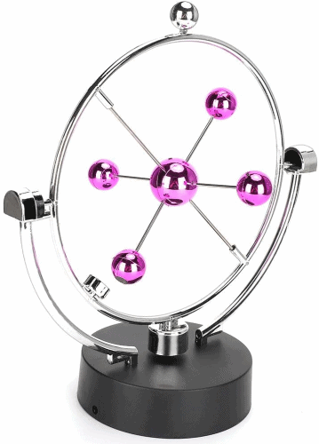 Perpetual Motion Desk Sculpture – Unusual gift idea for engineers