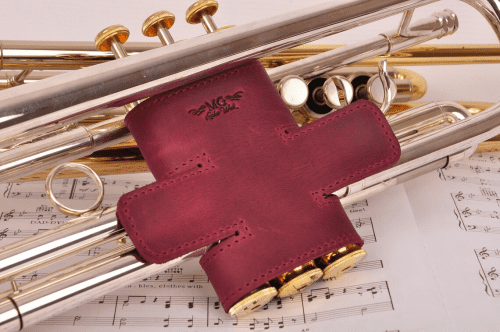Personalized Leather Valve Guard – Unusual handmade gift for trumpeters