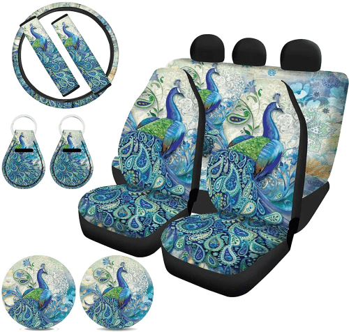 Car Seat Covers – Peacock themed gifts for the car