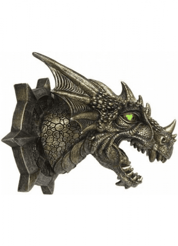 Dragon Hunting Trophy Wall Plaque – Cool unique dragon themed gift for him