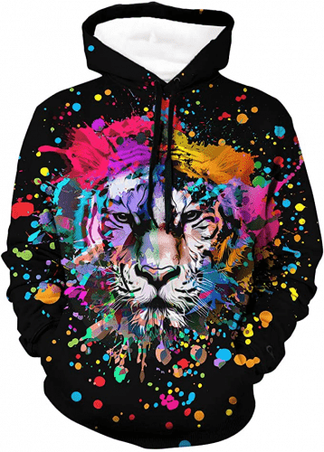 Graphic Hoodie with Lion Design – Stylish gift idea for lion lovers