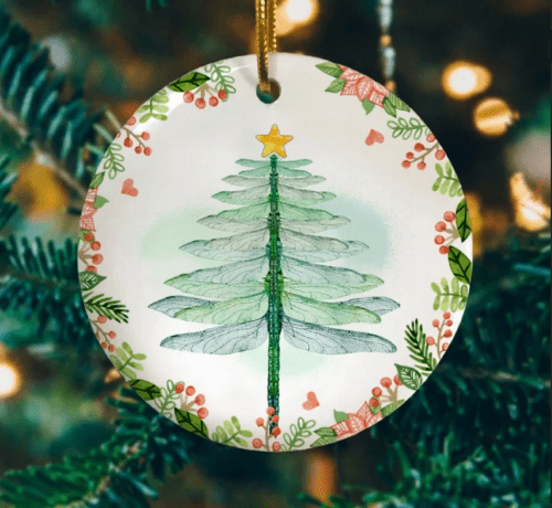 Holiday Ornament – Dragonfly Christmas ornament for the tree