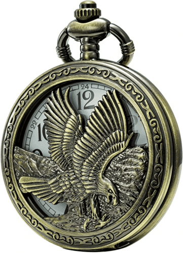 Keepsake Eagle Pocket Watch – Sentimental eagle gift for him