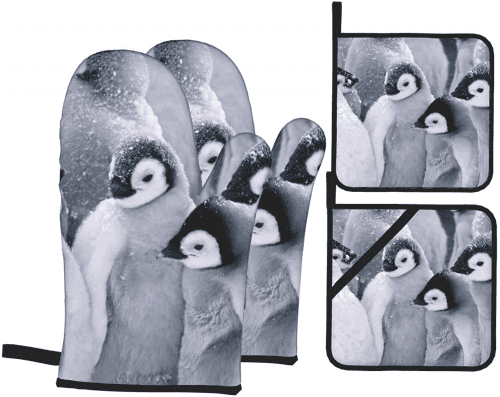 Oven Mitt Set – Cute penguin gifts for the kitchen