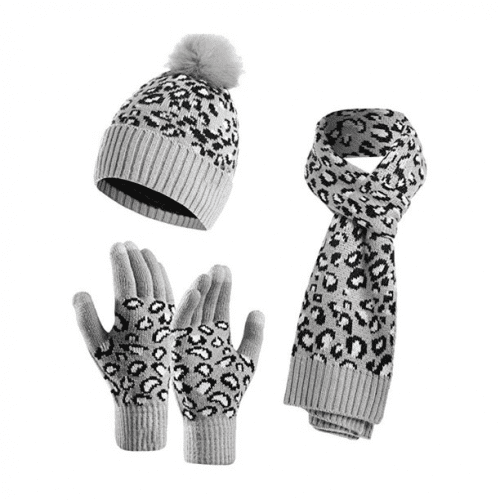 Scarf Gloves Set – Wearable leopard themed gifts