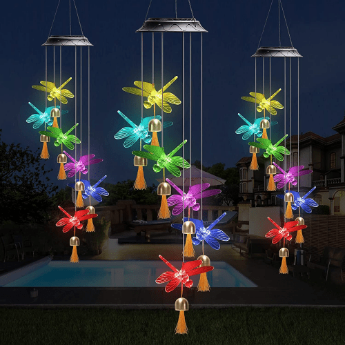 Solar Wind Chimes – Dragonfly ornaments for the garden