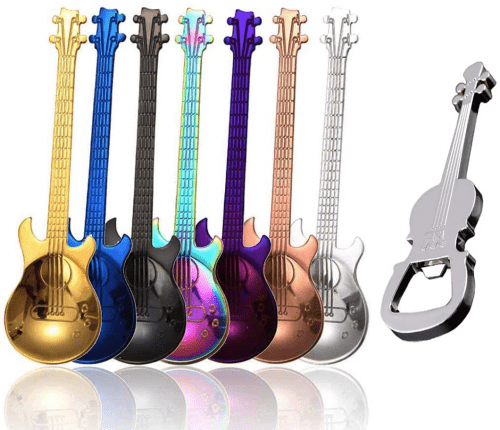 Whimsical Coffee Spoons – Guitar gifts for coffee lovers