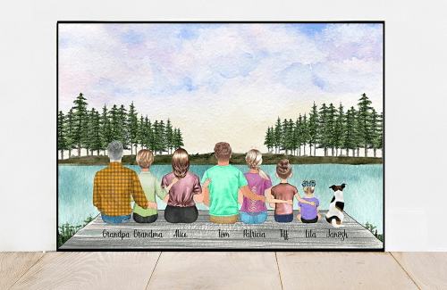 Family Fishing Portrait – Gifts for a fisherman dad