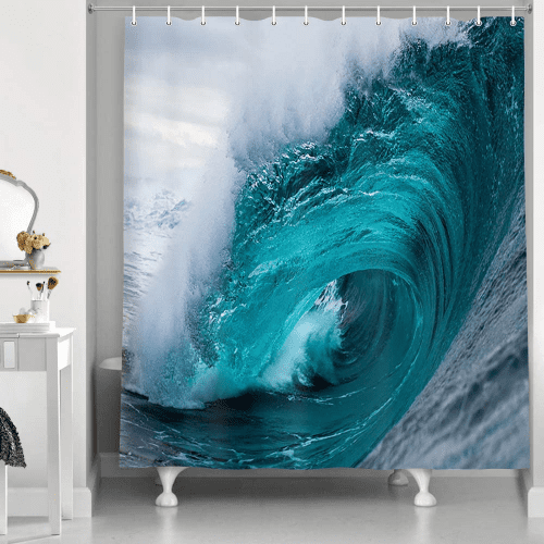 Surf Themed Shower Curtain – Presents for surfers