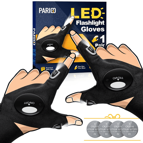Flashlight Gloves – Stocking stuffers gifts for mechanics