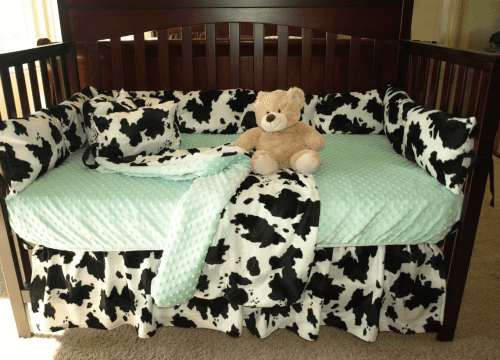Cow Print Infant Bedding – Cow gifts for infants
