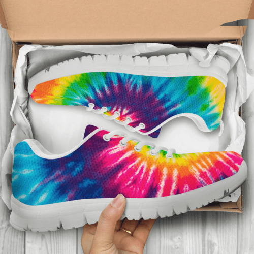 Tie Dye Sneakers – Retro rainbow gifts to wear