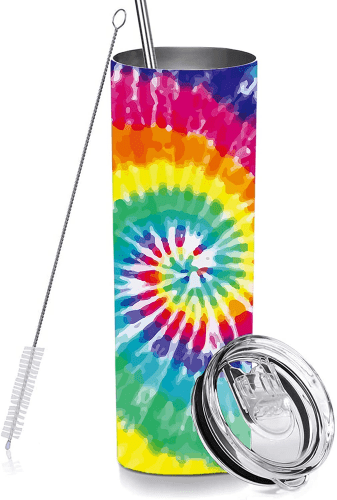 Tie Dye Tumbler – Rainbow gifts for drinks