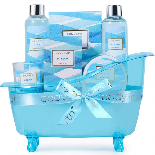 Blue Bath and Shower Gift Set – Blue self care gift ideas