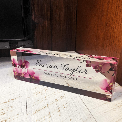 Personalized Name Plate – Promotion gifts for her new office
