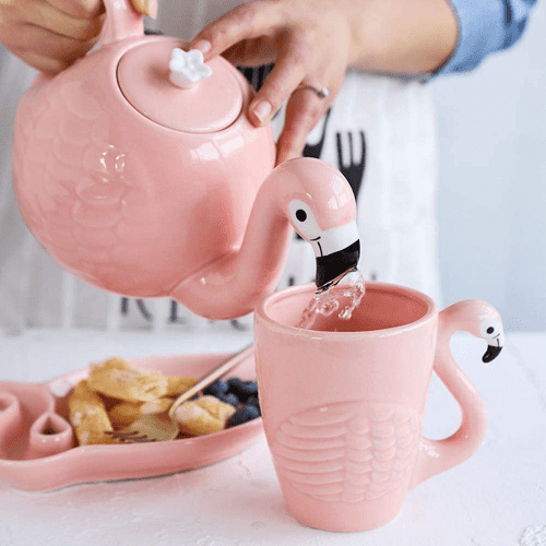 Pink Flamingo Teapot – Flamingo gift for tea lovers