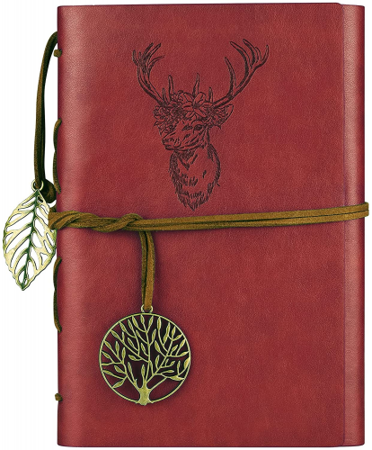Red Leatherbound Journal – Gift idea for writers who love red