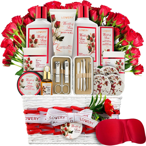 Red Spa Gift Basket – Thoughtful red gift idea for special occasions