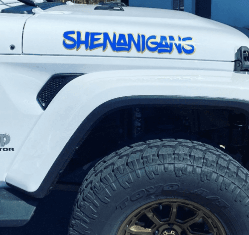 Custom Hood Text – Personalized gifts for Jeep lovers