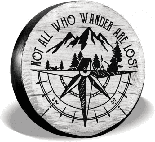 All Who Wander Are Not Lost Tire Cover – Geocaching Christmas gifts