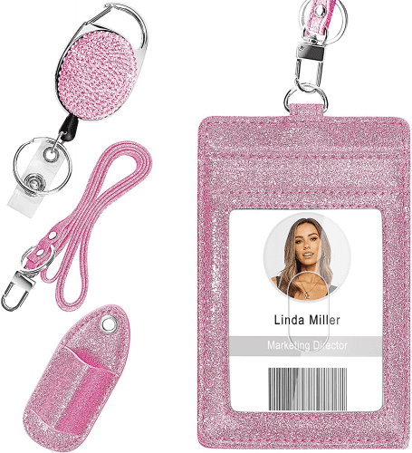 ID Badge Holder with Bling – Gift beginning with I for the diva