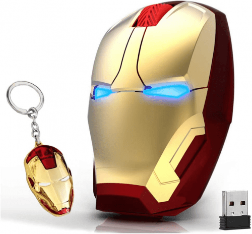 Iron Man Wireless Mouse – Gift beginning with I for the office superhero
