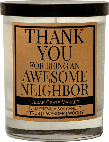 Thank You Candle – Good thank you gifts for neighbors