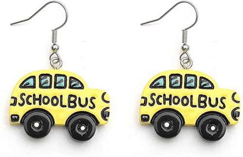 School Bus Earrings – Feminine gift for bus drivers