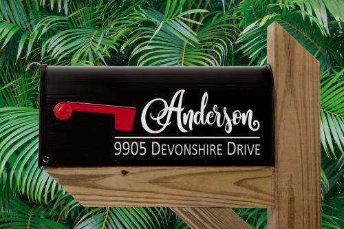 Personalized Mailbox Decal – Welcome home custom housewarming gifts