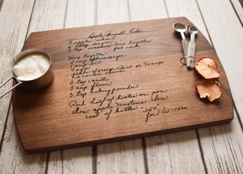Family Recipe Cutting Board – Sentimental thank you gifts for family