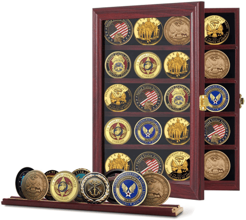 Military Coin Challenge Display Case – Gift ideas for cadets