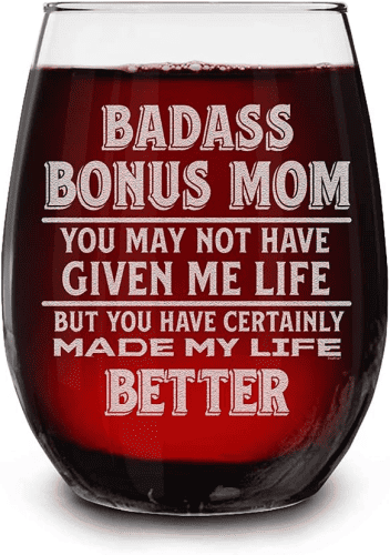 Special Wine Glass – Bonus mom gifts shell love