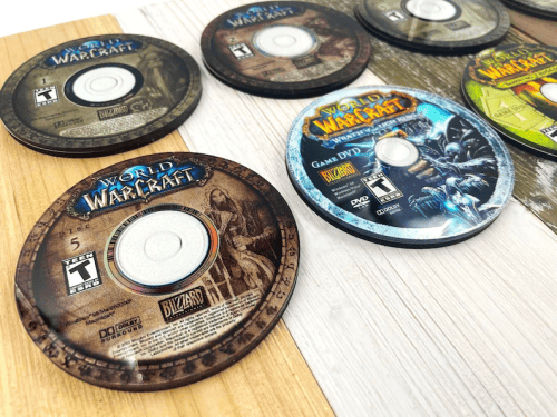 Game Disc Coasters – Conversation pieces for WOW fans