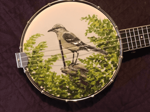 Hand Painted Banjolele – Unique gift for banjo players