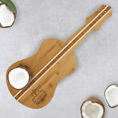Personalized Ukulele Cheese Board – Hostess gifts for ukulele players
