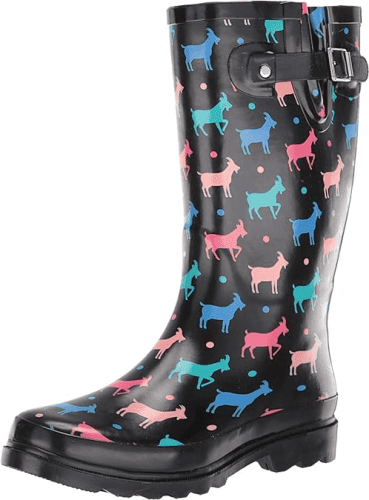 Goat Print Rain Boots – Goat gifts for the rain