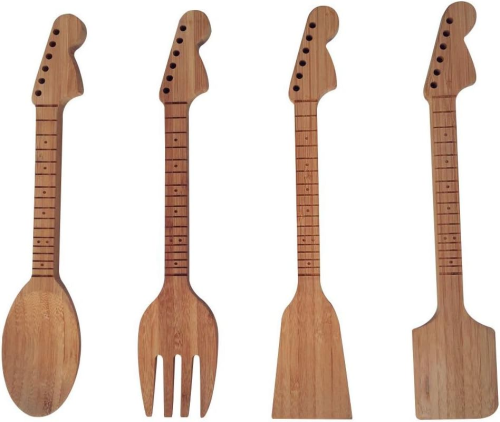 Wooden Cooking Utensils – Novelty kitchen gifts for bass players Wooden Cooking Utensils – Novelty kitchen gifts for bass players